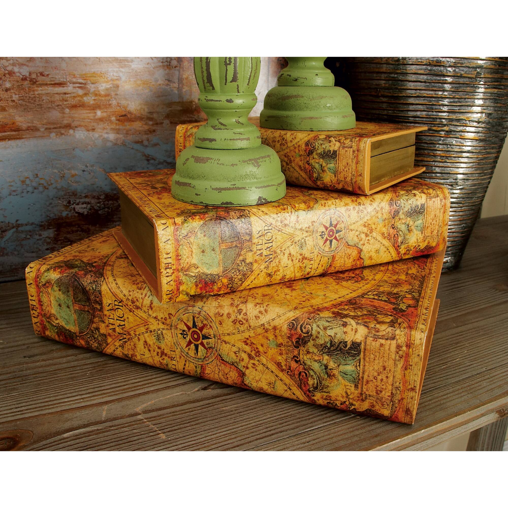Brown Wood Atlas Traditional Box Set